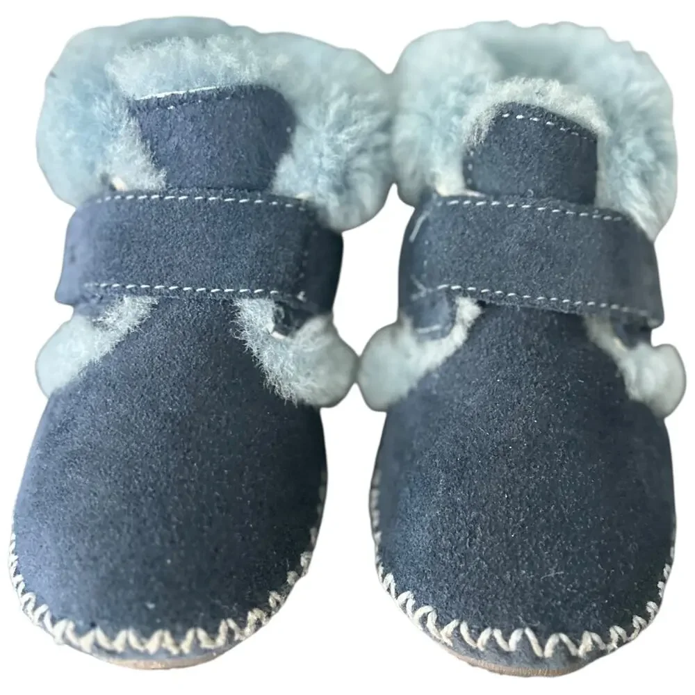 NWOT L.L. Bean Toddlers' Wicked Good Shearling Slippers Mariner Blue Unisex  5/6
